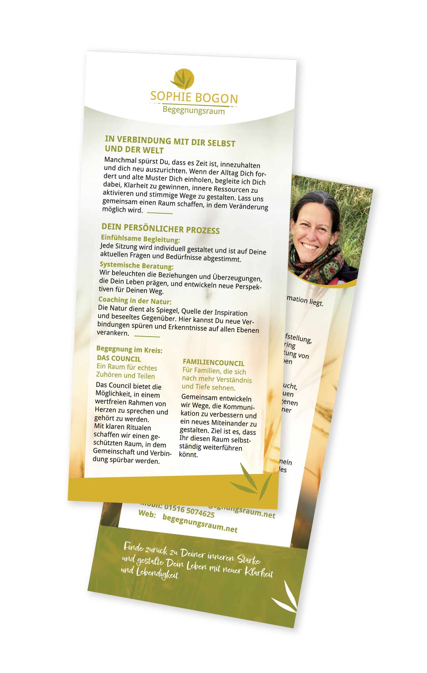 Abbildung des Flyers, der gestaltet wurde.